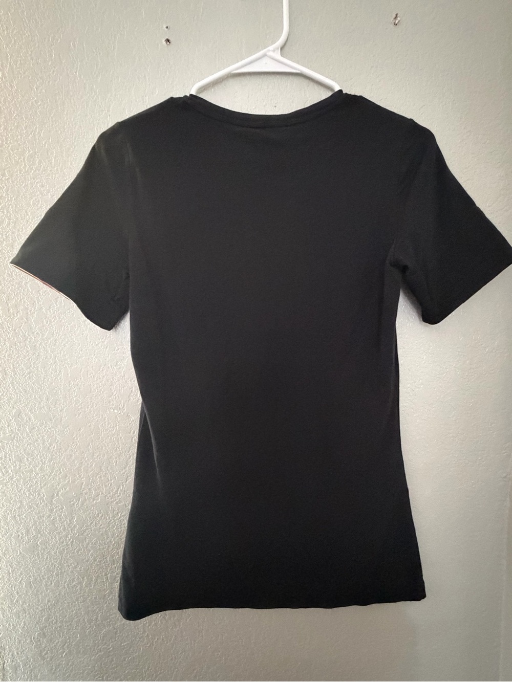 Burberry Black Tee with Signature Check Cuff - Picture 3 of 10